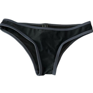 SOUTH BEACH BLACK WITH GRAY OUTLINING BIKINI BOTTOM